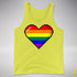 LGBTQ Pride8-Bit Pixel Heart Premium Tank Top - Neon Yellow